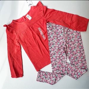 Girls set  NWT  Carters pants and Oshkosh Shirt